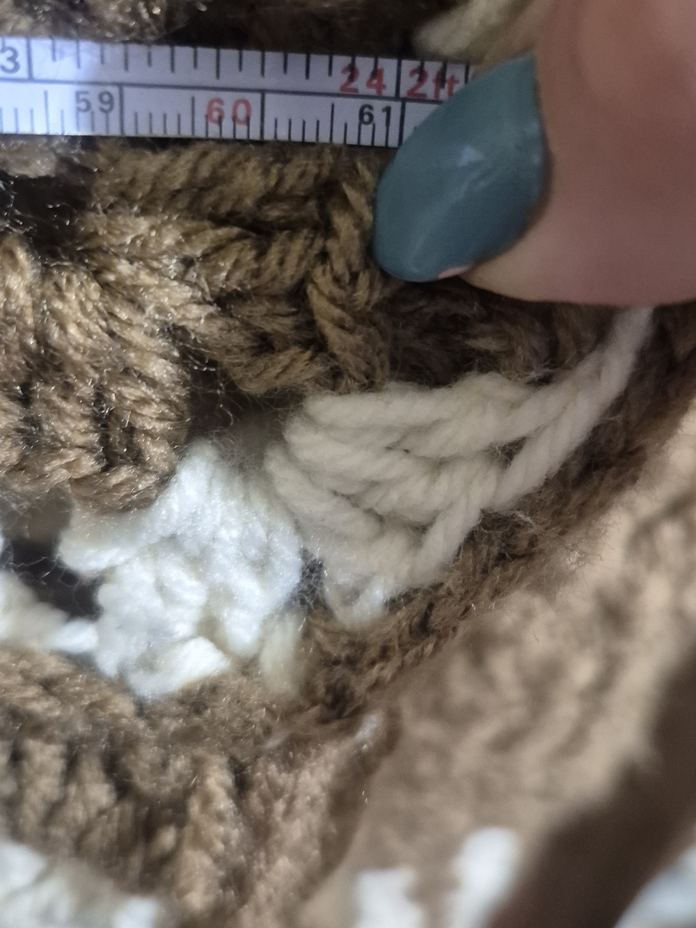 Handmade Crochet Granny Square Hooded Cardigan Boho Oversized - Picture 10 of 10